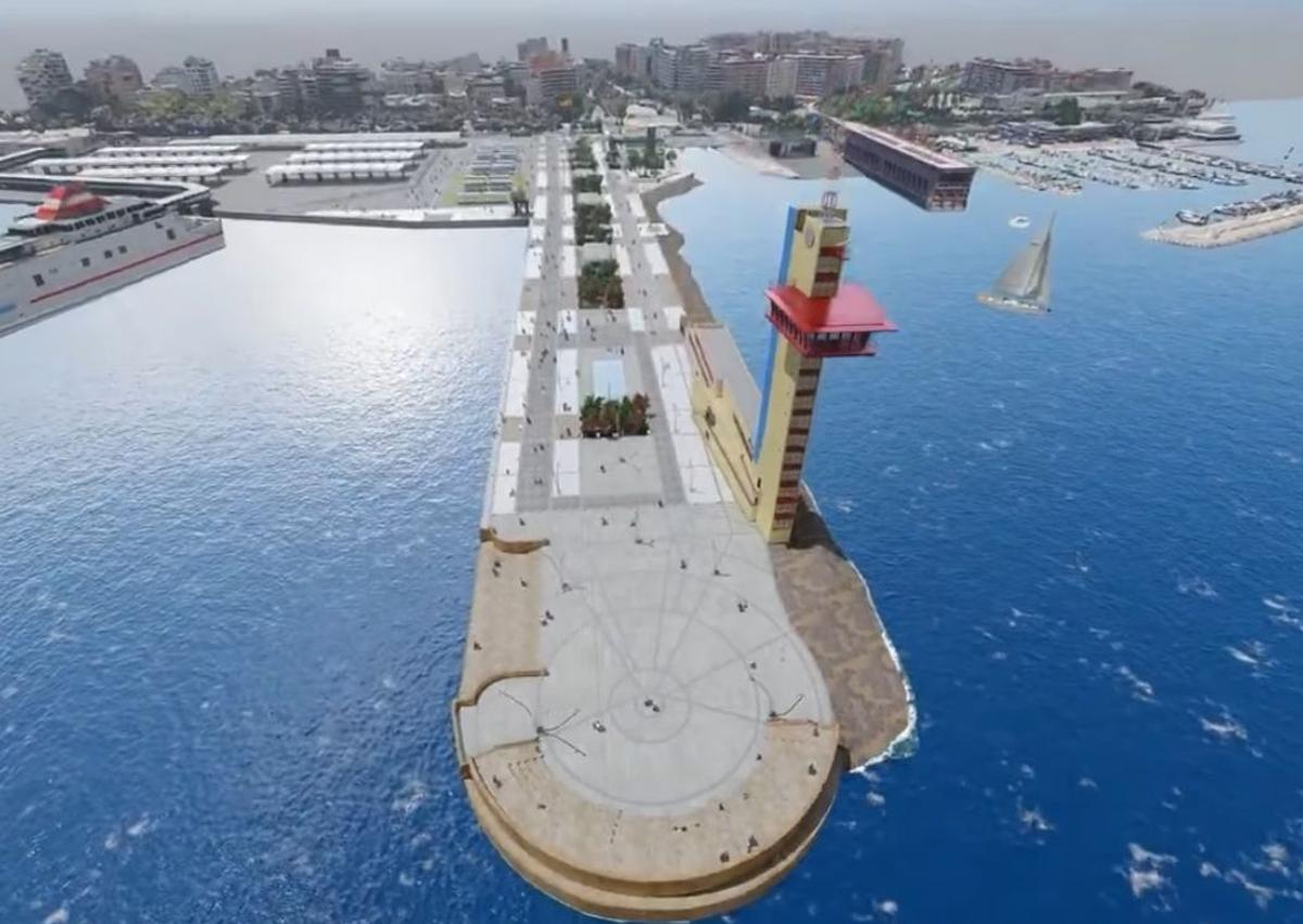Imagen secundaria 1 - Así quedará Almería unida al puerto: conciertos, deporte, chiringuitos, miradores y zonas de paseo