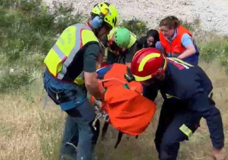 Momento del rescate.