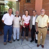 Ángel Rolland, a la derecha, junto al equipo fundador del Instituto de Astrofísica de Andalucía.