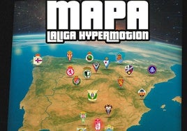 Mapa de los rivales del Granada en Segunda la próxima temporada.