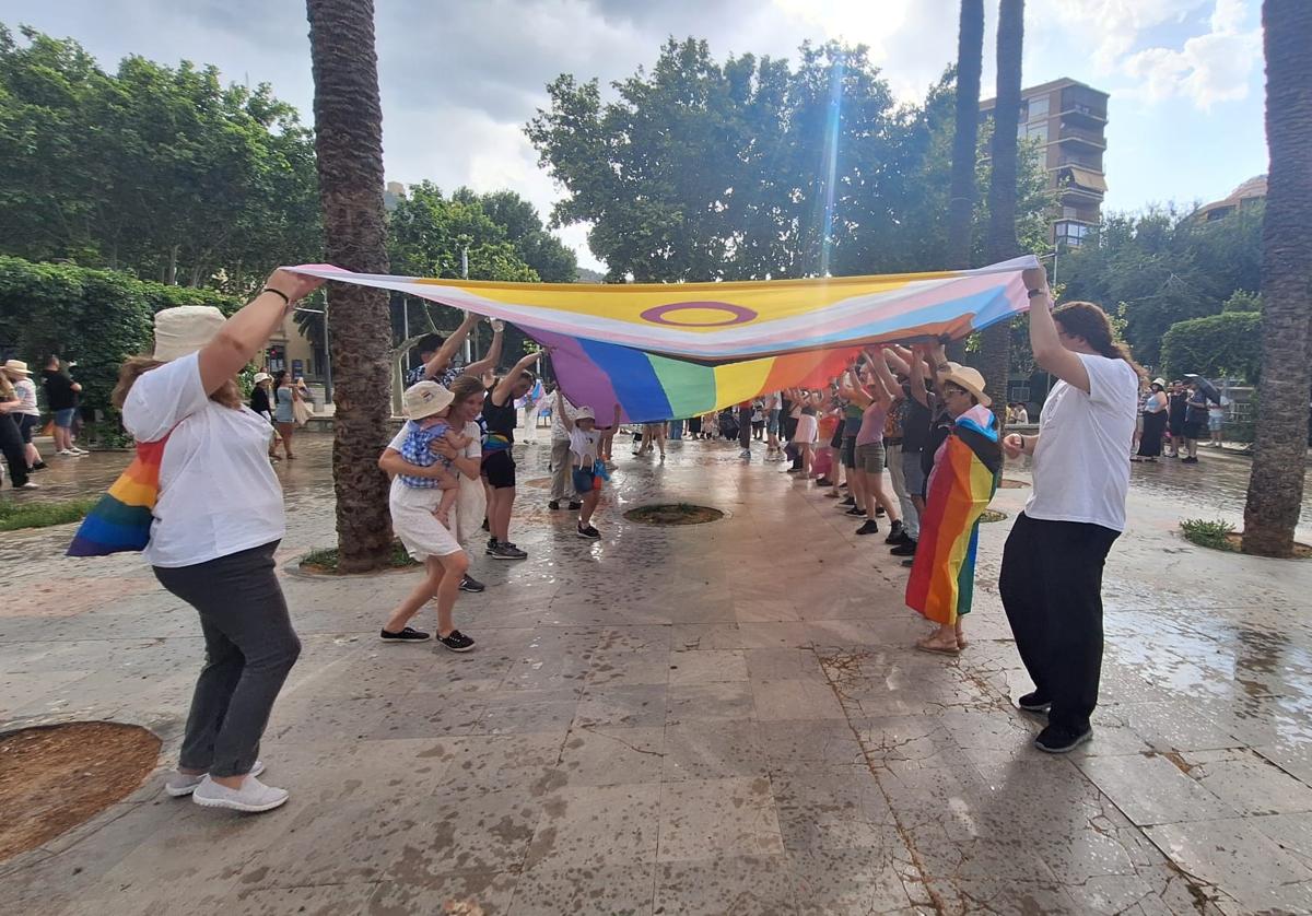 Momento de la marcha del Orgullo, el pasado fin de semana, en Jaén.