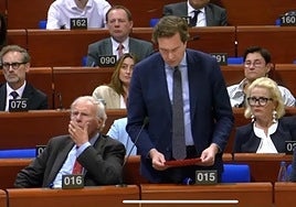Pablo Hispan, en su intervención en el Consejo de Europa.