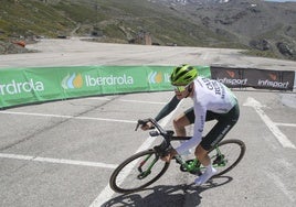 Abel Balderstoner, ganador de la cronoescalada nacional en Sierra Nevada.