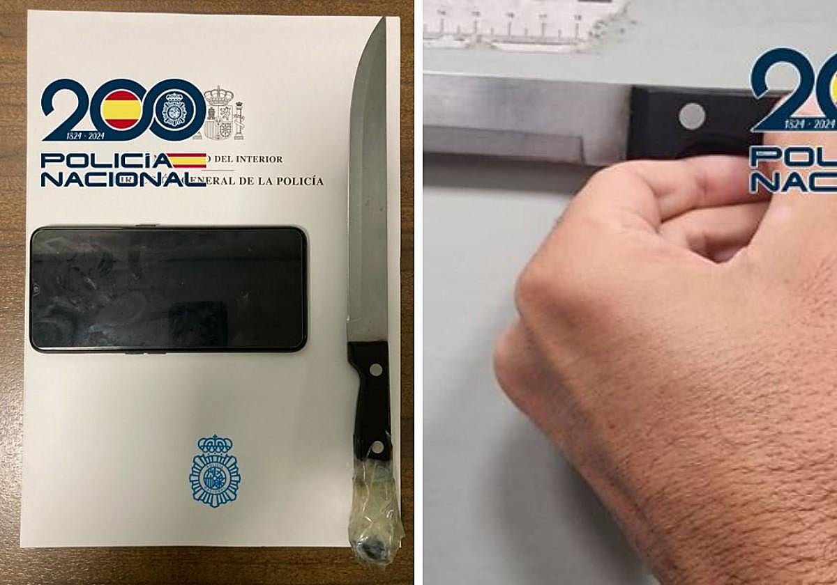 La Policía caza a joven de 19 años minutos después de que atracara a un hombre con un cuchillo de 20 cms