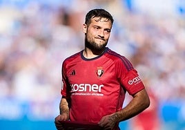 El talaverano José Arnaiz, durante un encuentro con Osasuna.