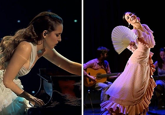 Luz Marina Aijón y Laura García en el FEX.