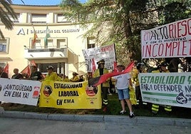 Imagen de la concentración de ayer.