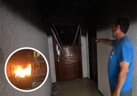 Un vecino señala el domicilio donde se originó el fuego.