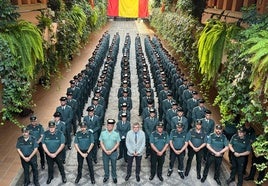 Estos son los 142 guardias civiles en prácticas destinados en Granada.