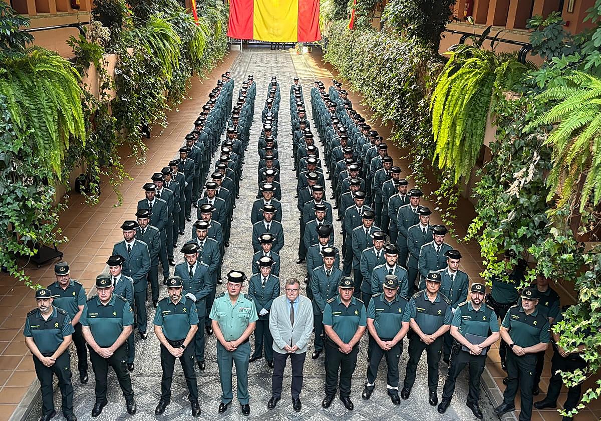 Estos son los 142 guardias civiles en prácticas destinados en Granada.