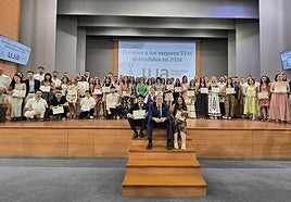 Imagen de los premiados por sus trabajos de fin de máster.