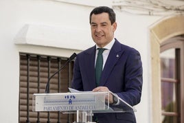 El presidente de la Junta de Andalucía, Juanma Moreno.