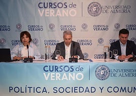El periodista Vicente Vallés, durante su participación en los cursos de verano de la UAL.