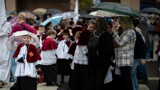 Hermanos del Despojado el pasado Domingo de Ramos