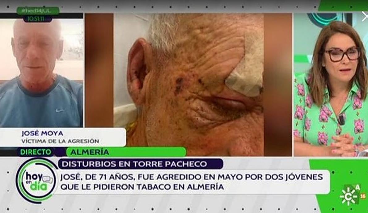 Toñi Moreno explota en directo por la paliza a un anciano andaluz