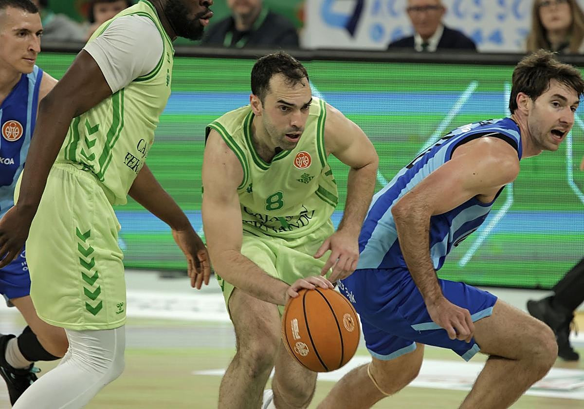 Un lance de un encuentro del Betis Baloncesto durante la pasada temporada.