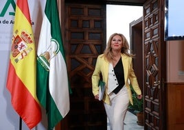 Carolina España, este miércoles tras el Consejo de Gobierno.
