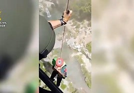 Imagen de uno de los rescates en Granada.