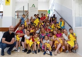 Alumnos de la escuela de verano que la Fundación Don Bosco gestiona en el IES Jabalcuz.