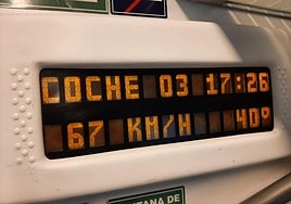 Temperatura en unos de los trenes afectados.