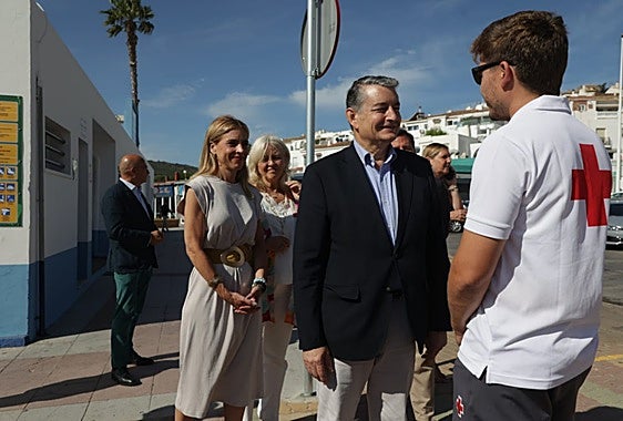 El consejero andaluz de la Presidencia, Interior, Diálogo Social y Simplificación Administrativa, Antonio Sanz, este viernes en Algeciras.