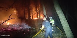 Lucha contra el incendio de Íllora.