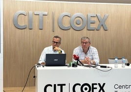 Luis Miguel Fernández y Juan Antonio González, gerente y presidente de Coexphal.