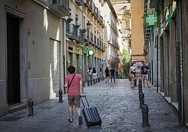 Turistas en el centro de Granada.
