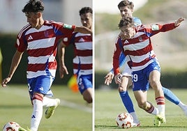 Hugo López y Boris, con el Recreativo la temporada pasada.