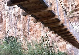 Pasarela que se ubicará en el segundo tramo de Los Cañones.