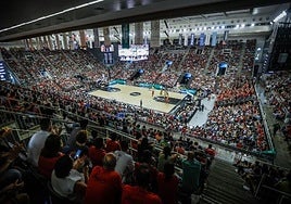 Aspecto del Palacio de los Deportes durante un partido anterior.