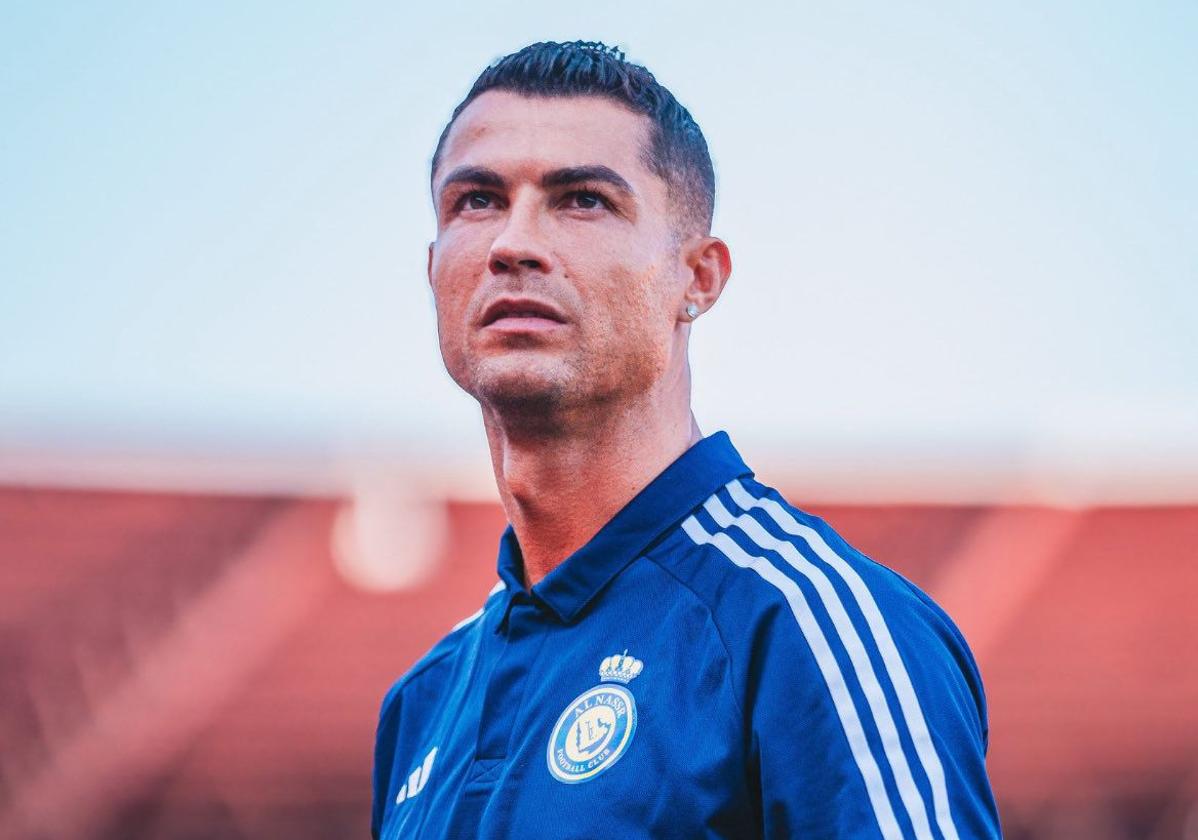 Cristiano Ronaldo en el UD Almería Stadium en agosto del 2024