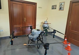 Imagen de uno de los drones que se utilizarán para aplicar los fitosanitarios.