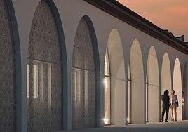 Celosías del exterior de la nave de Automovilismo.