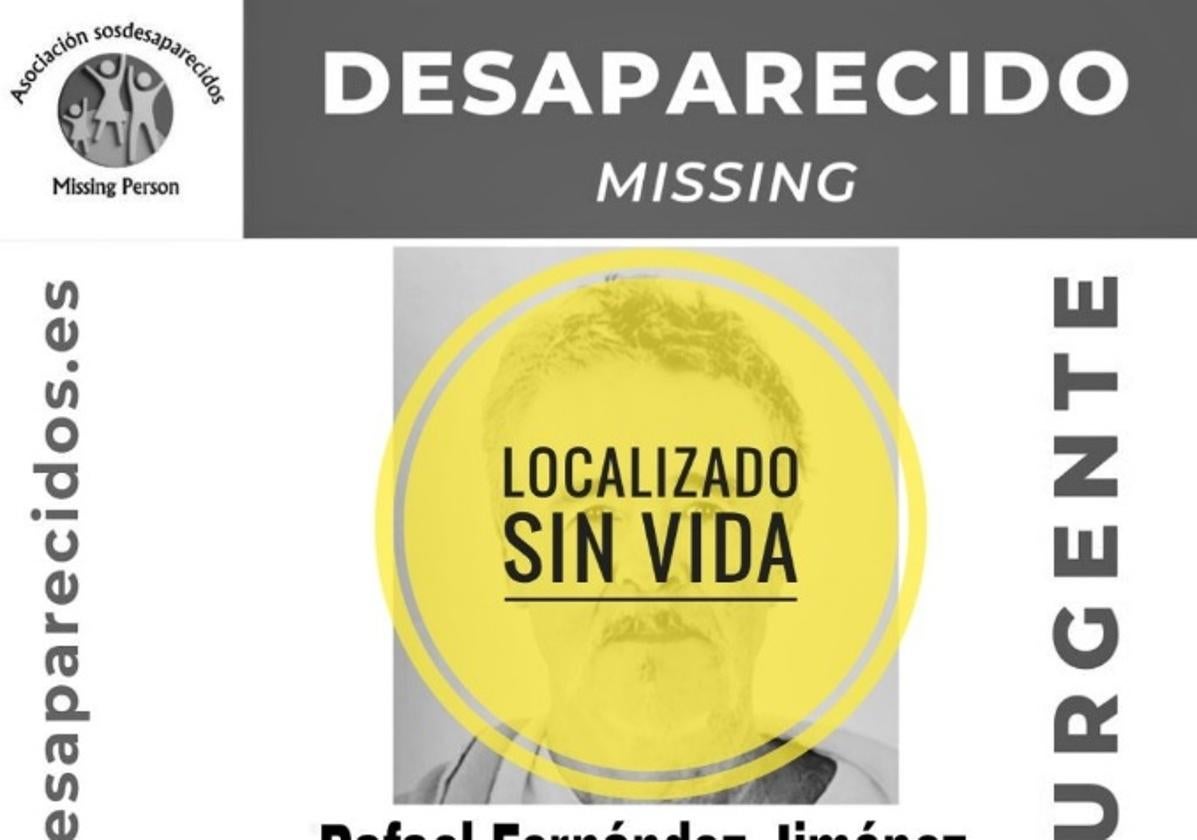 Encuentran sin vida al vecino de Chauchina desaparecido desde el viernes pasado.