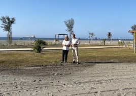 Zona en la que se ubicará el nuevo parque junto al chiringuiro Alosno.