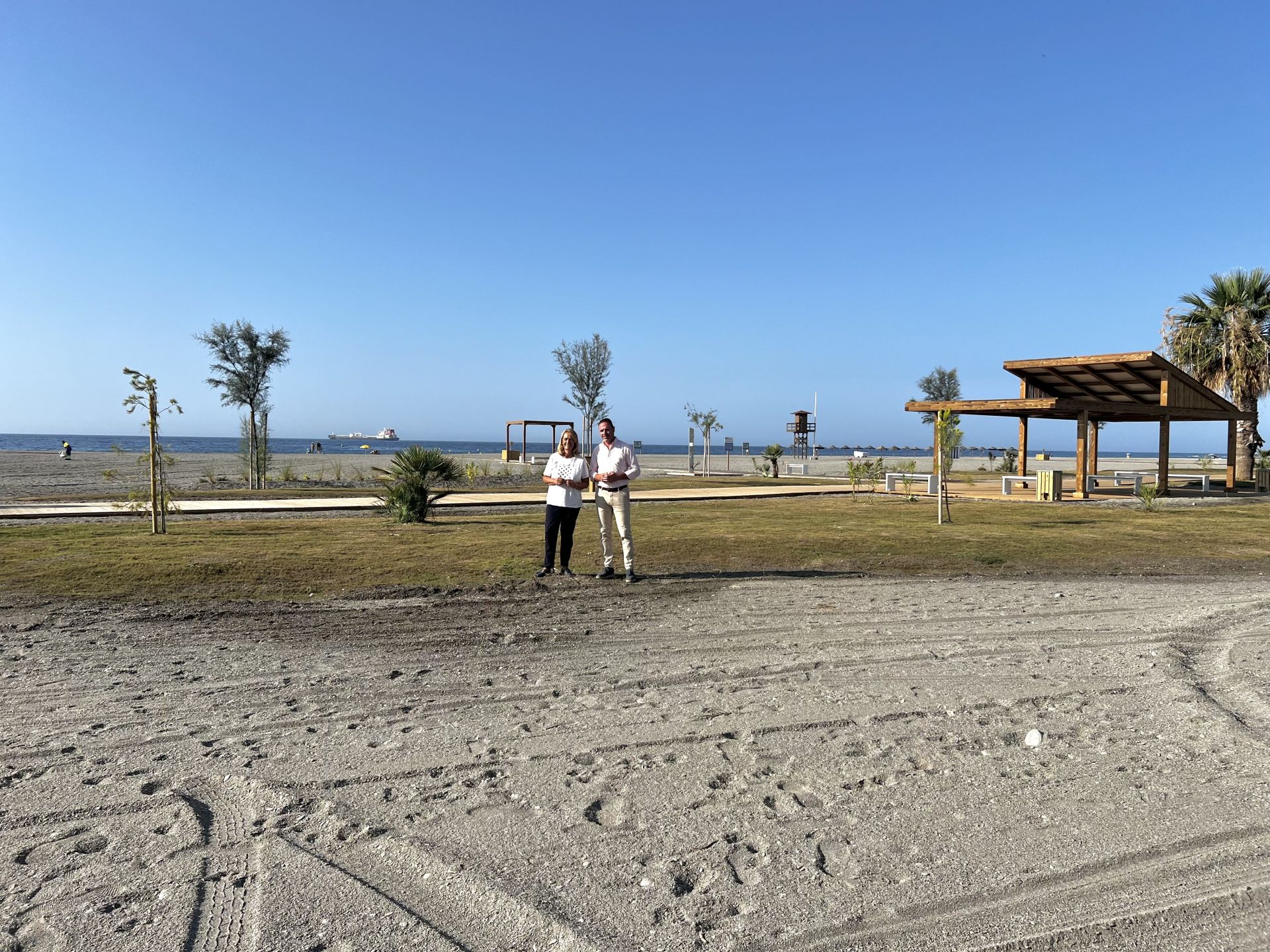 Zona en la que se ubicará el nuevo parque junto al chiringuiro Alosno.
