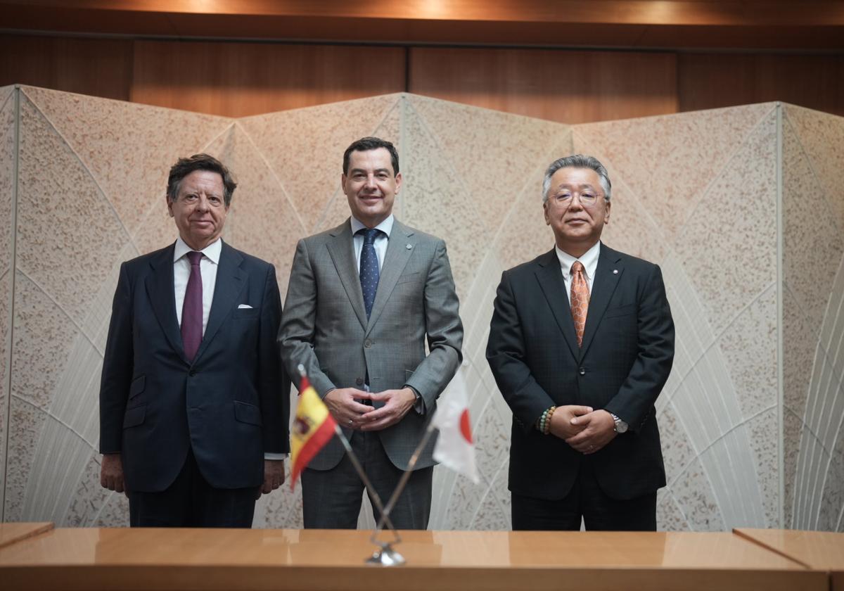 Juanma Moreno ha mantenido una reunión con el vicegobernador de Kioto, Hironori Furukawa.