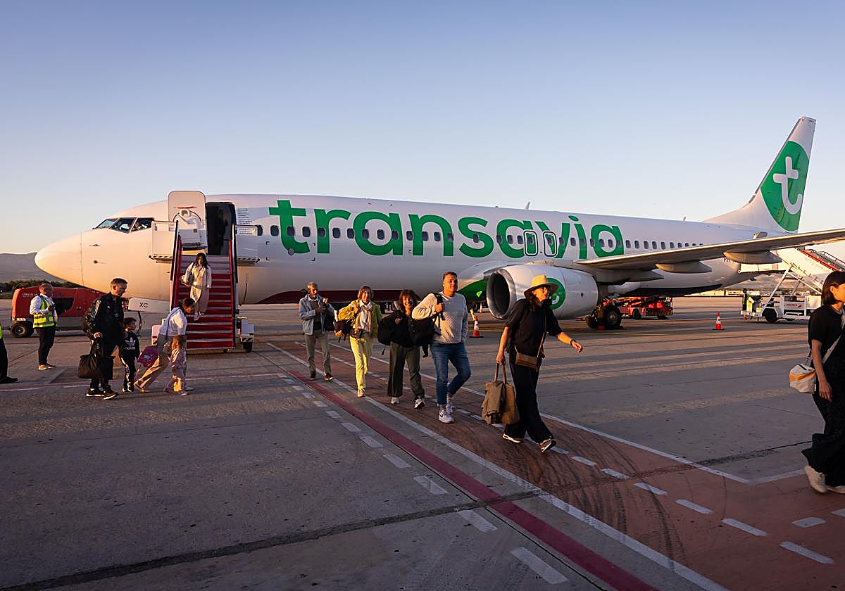 Imagen del primer vuelo que llegó a Granada desde Ámsterdam, el pasado septiembre.