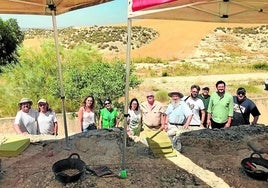 Recuerdo de la reunión en el yacimiento de Huéscar.
