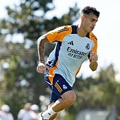 Reinier entrena con el Real Madrid en pretemporada.