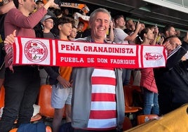 El hasta entonces presidente de la asociación de peñas del Granada CF 'G19', Pepe Valcárcel.
