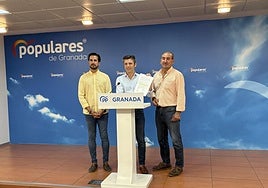Jorge Saavedra, Antonio Luján y Antonio Arrabal, actual concejal de cultura.