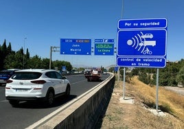El punto en el que está instalado desde hace un año el radar de tramo.