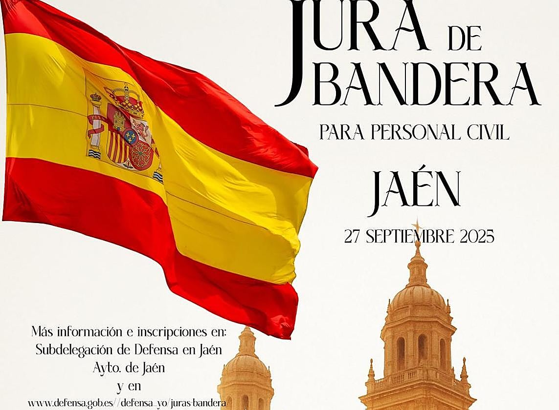 Cartel con el anuncio de la jura de bandera civil.