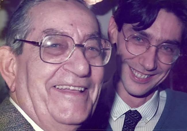 Luis Rosales con su hijo, Luis Rosales Fouz.