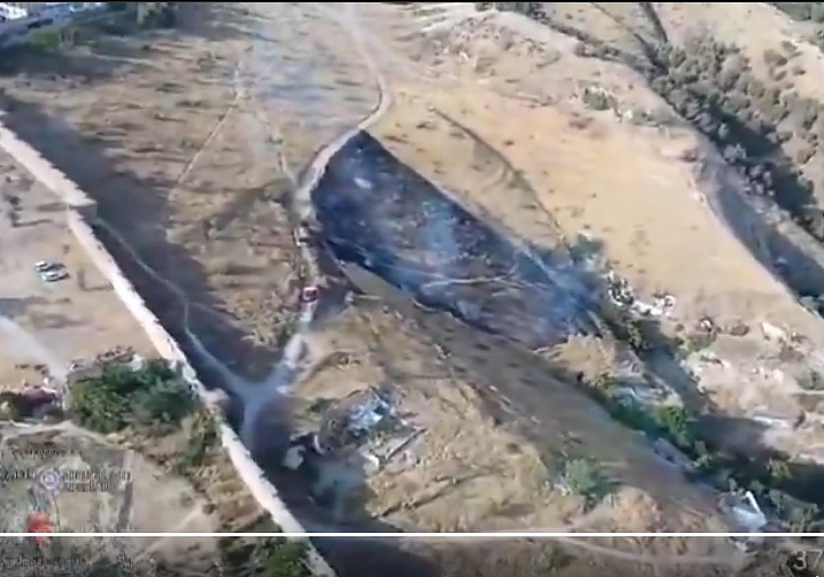 Imágenes de la zona donde se ha producido el incendio.