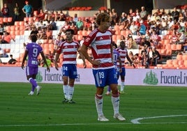Jorge Pascual resopla al poco de sustituir a Lucas Boyé.