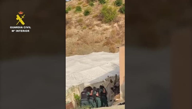 Despliegue de la Guardia Civil para sorprender al dueño de un invernadero recóndito de marihuana