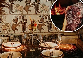 La decoración del restaurante está inspirada en África.